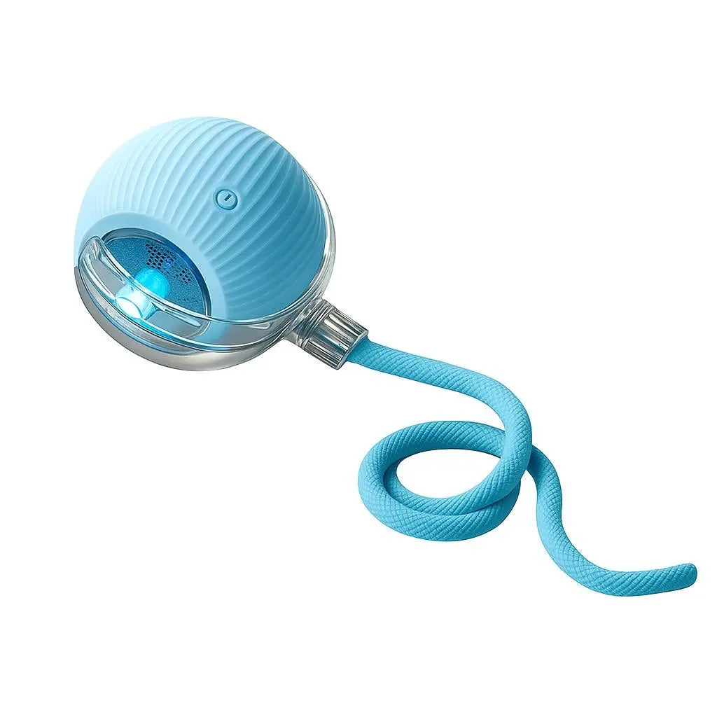 Mizusu Interactive Teaser Toy for Cats and Dogs with Two Additional Tails - Kitten Rolling Ball Toy and Pet Accessories