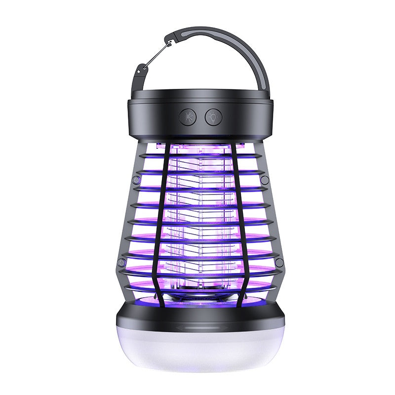 2In1 Mosquito Killer Lamp Electric Fly Catcher USB Rechargeable Electric Mosquito Swatter Electric Fly Trap with Night Light S0S Emergency Light Mosquito Killer Terrace Camping