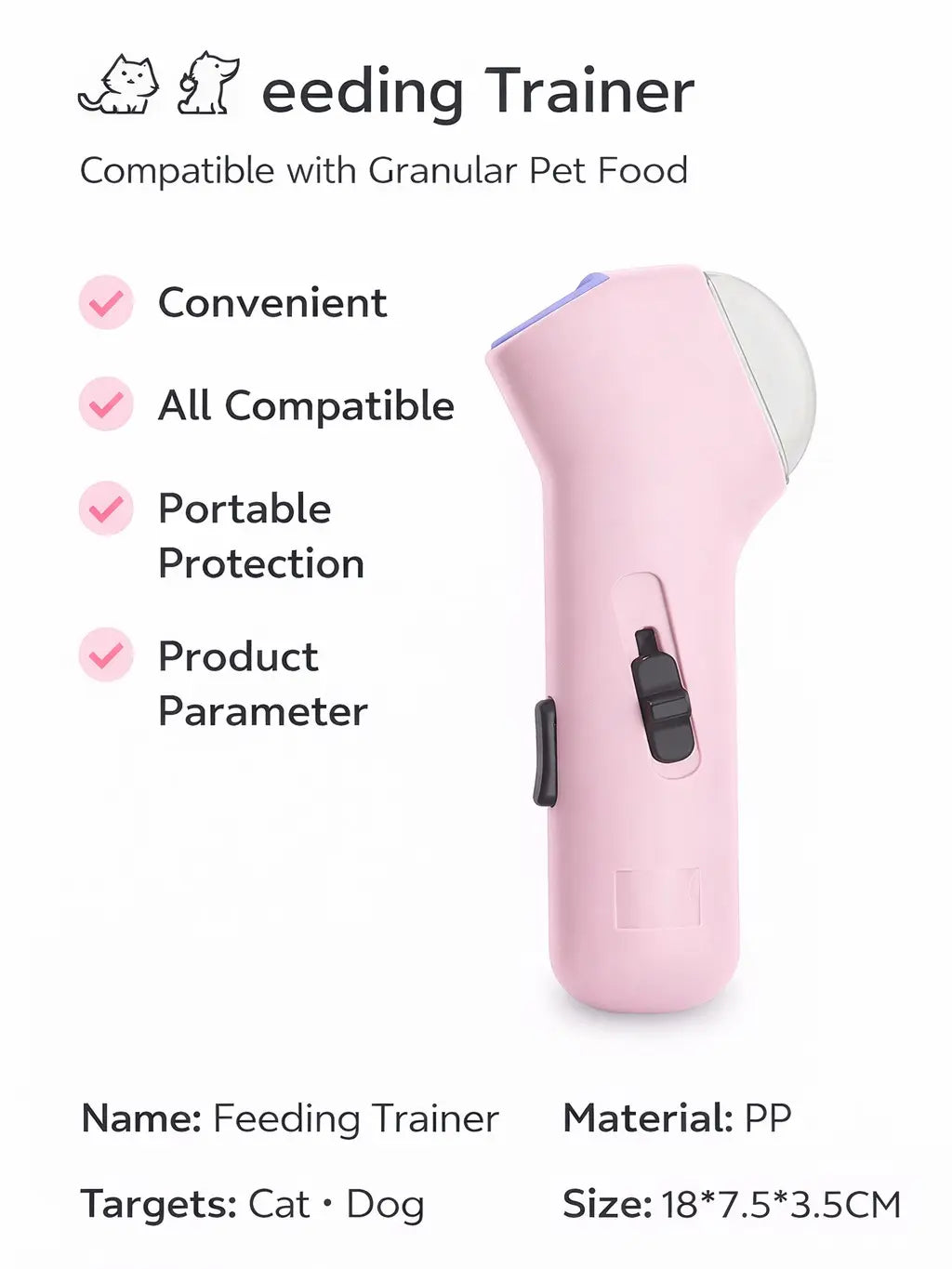 Portable Interactive Pet Treat Launcher - Handheld Snack Shooter for Dogs and Cats, Ideal for Training and Enrichment Activities