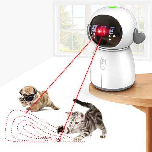 Interactive Rechargeable Cat Laser Toy 2026 for Indoor Use - Motion Activated, Adjustable Angle, Dual Patterns for Fun and Exercise for Multiple Cats and Kittens