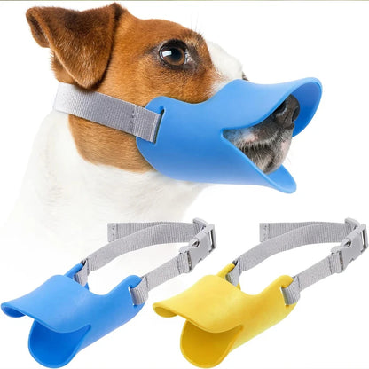 Adjustable silicone dog muzzle – breathable, anti-barking, and anti-bite