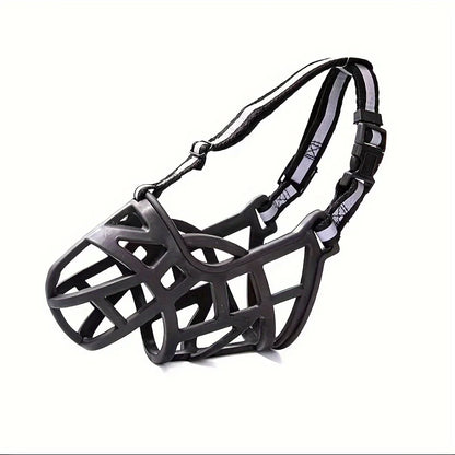 Big dog muzzle with reflective tape – prevents biting and barking