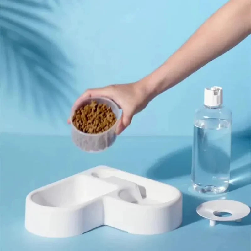 Dual-use pet bowl: moisture-proof design for drinking and feeding