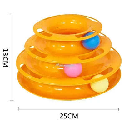 3/4-level interactive cat toy tower for fun and training