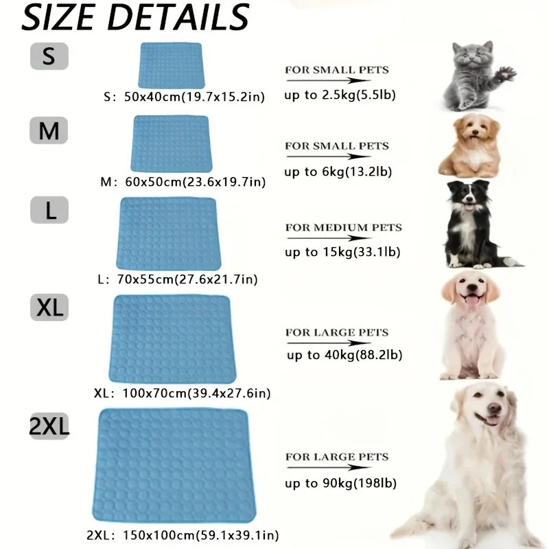 Durable cooling mat for pets – perfect for small and large dogs in summer