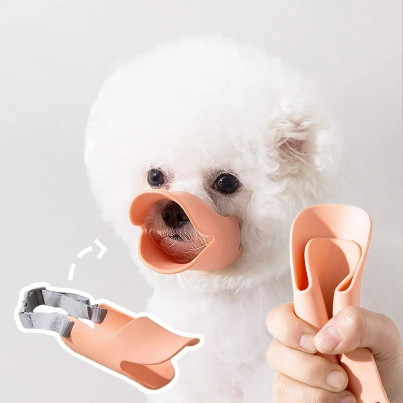 Adjustable silicone dog muzzle – breathable, anti-barking, and anti-bite