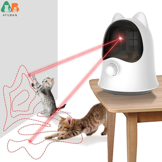 ATUBAN rechargeable laser cat toy with random trajectory – interactive fun for indoor cats