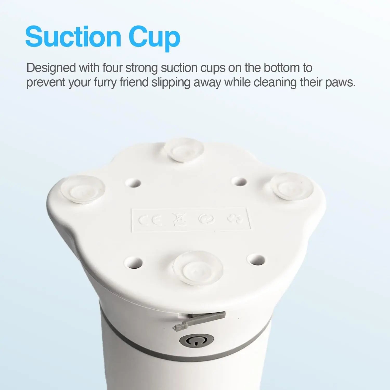 ALL for PAWS Automatic Dog Paw Cleaner - Portable Electric Foot Washer with Silicone Brush, Two Speed Settings, and Suction Cup Base