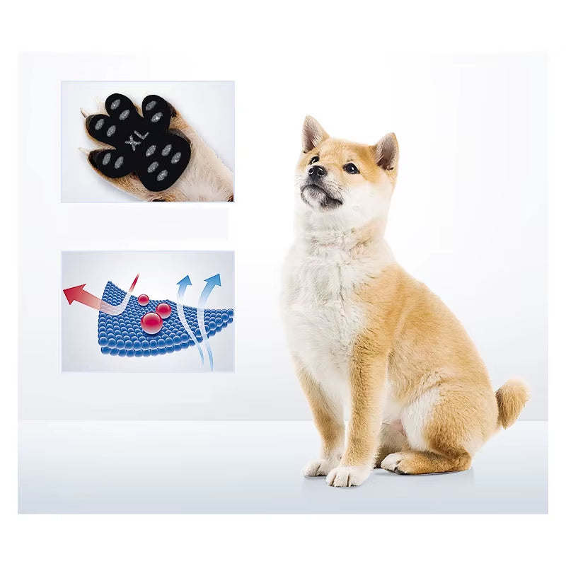 Black Anti-Slip Paw Protectors for Dogs - Disposable Self-Adhesive Booties and Socks Replacement