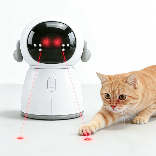 Interactive Rechargeable Cat Laser Toy 2026 for Indoor Use - Motion Activated, Adjustable Angle, Dual Patterns for Fun and Exercise for Multiple Cats and Kittens