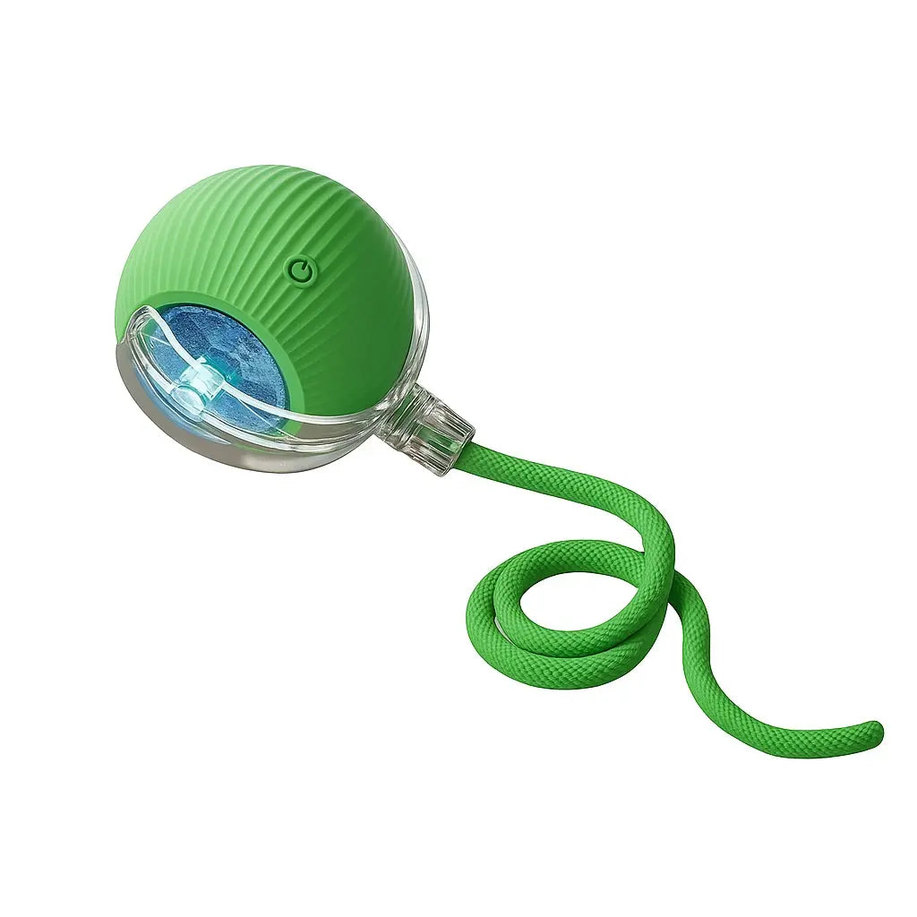 Mizusu Interactive Teaser Toy for Cats and Dogs with Two Additional Tails - Kitten Rolling Ball Toy and Pet Accessories