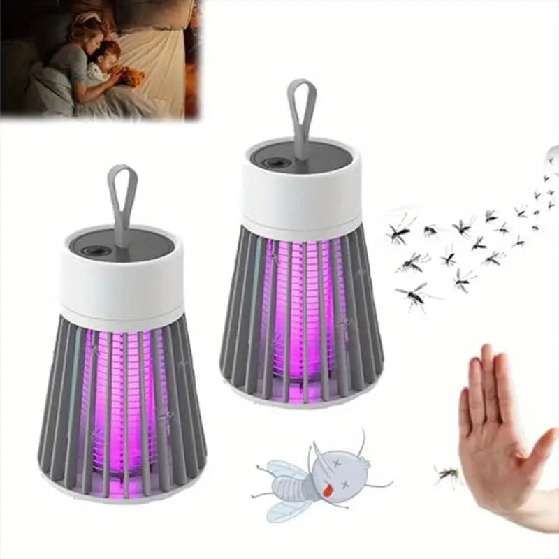 USB Rechargeable Model Electric Shock Mosquito Killer Lamp Portable Mosquito Lamp for Household Bedroom Outdoor Camping
