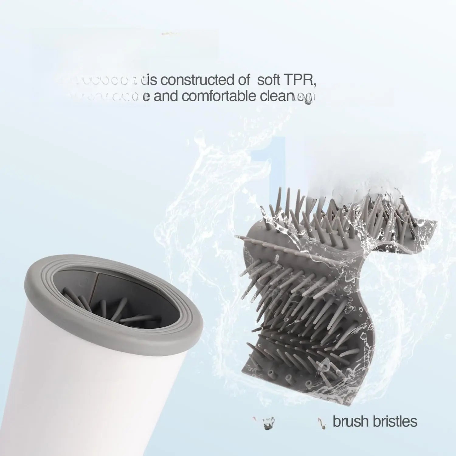 ALL for PAWS Automatic Dog Paw Cleaner - Portable Electric Foot Washer with Silicone Brush, Two Speed Settings, and Suction Cup Base